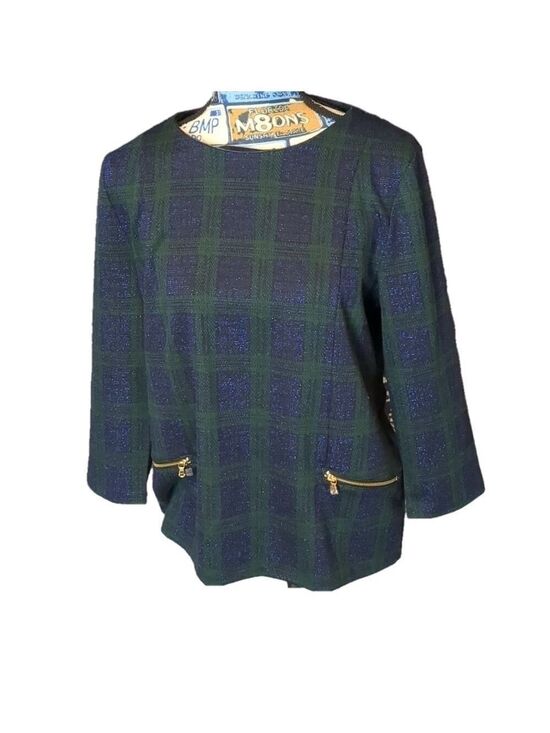 Talbots Tops - Talbot's purple green top size large petite